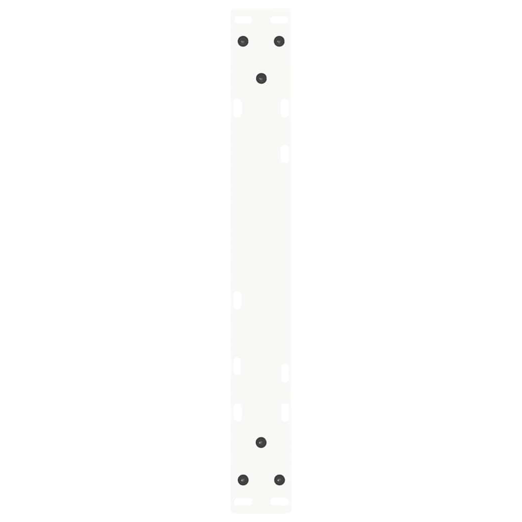 Salongbordben V-formet 2 stk hvit 60 x (42-43,3) cm stål