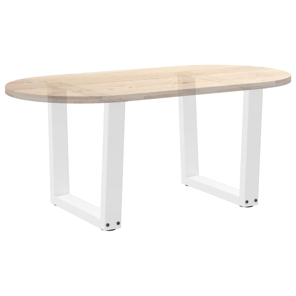 Salongbordben V-formet 2 stk hvit 60 x (42-43,3) cm stål