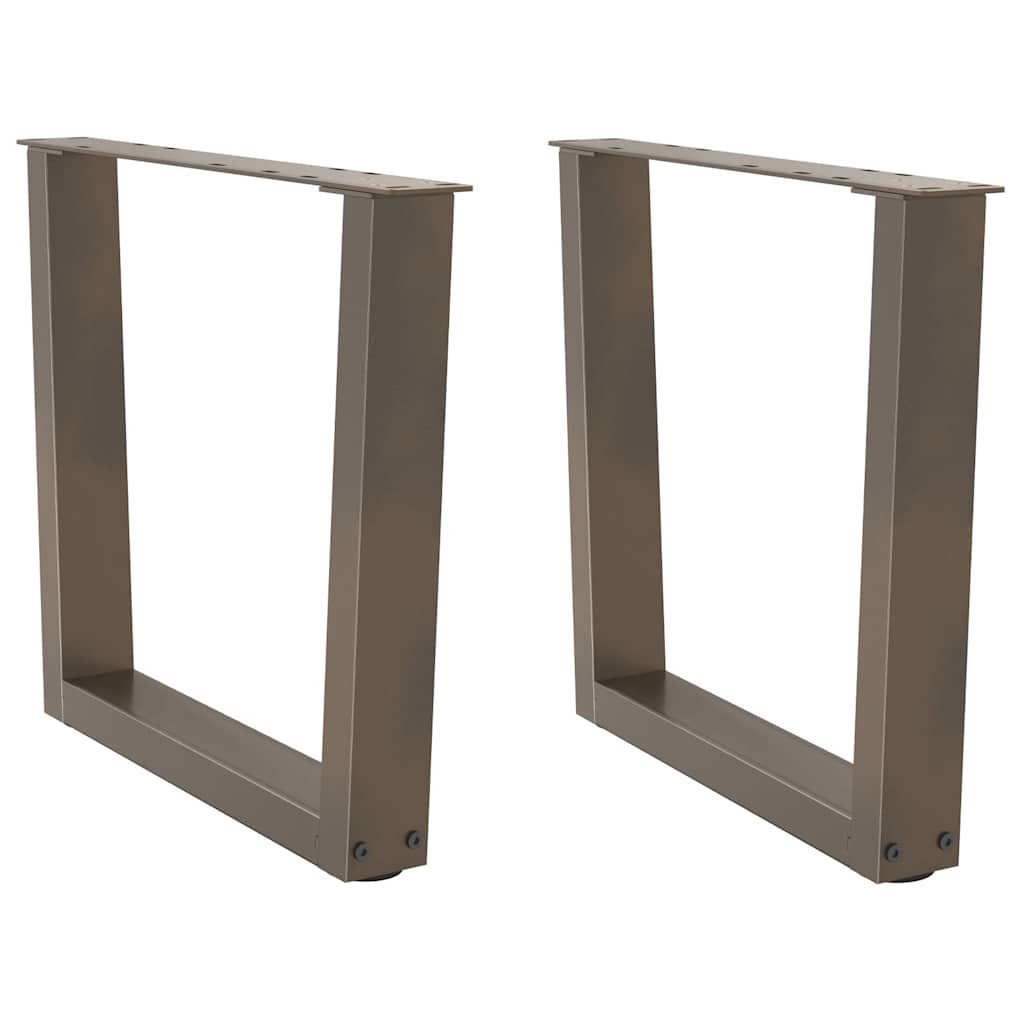 Salongbordben V-formet 2 stk naturstål 60 x (42-43,3) cm stål