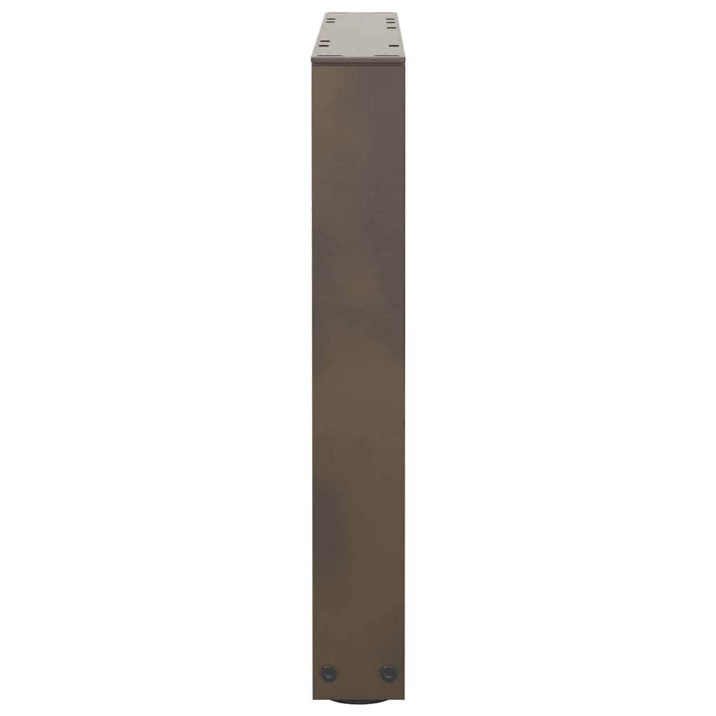 Salongbordben V-formet 2 stk naturstål 60 x (42-43,3) cm stål