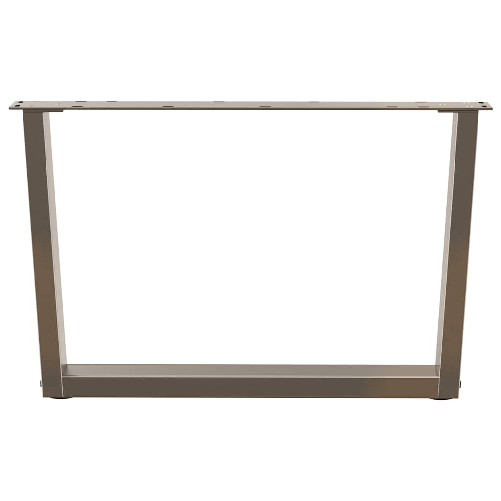 Salongbordben V-formet 2 stk naturstål 70 x (42-43,3) cm stål