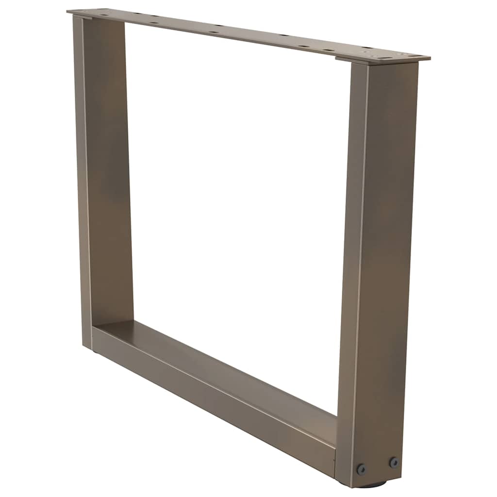 Salongbordben V-formet 2 stk naturstål 70 x (42-43,3) cm stål