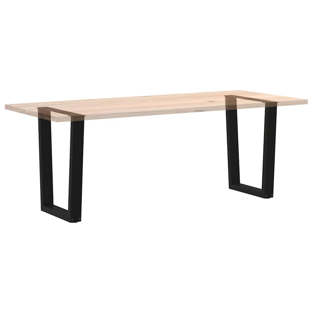 Spisebordben V-formet 2 stk svart 60 x (72-73,3) cm stål