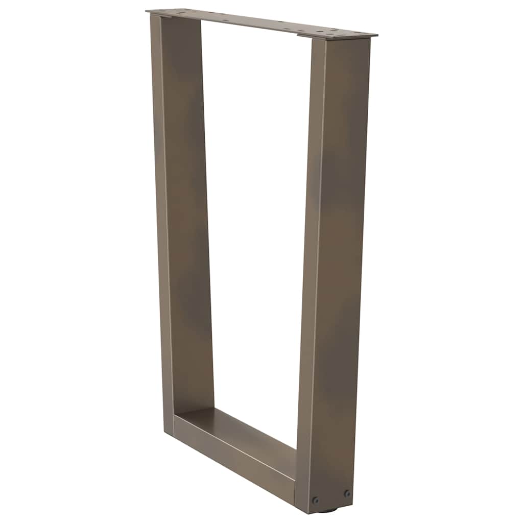 Spisebordben V-formet 2 stk naturstål 60 x (72-73,3) cm stål