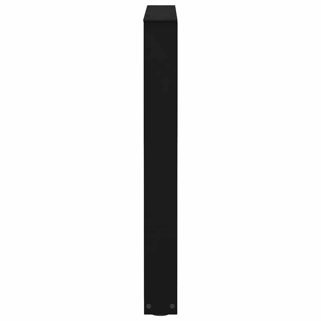 Spisebordben V-formet 2 stk svart 70 x (72-73,3) cm stål