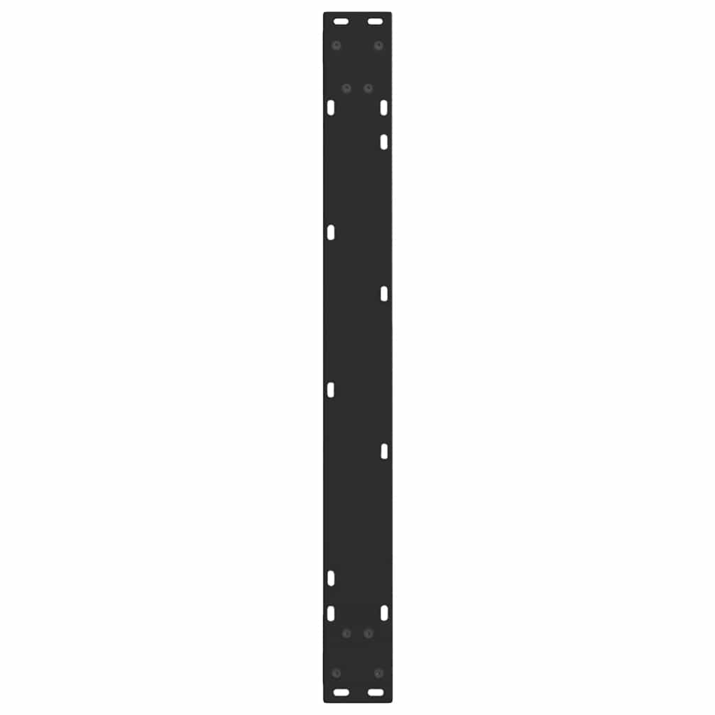 Spisebordben V-formet 2 stk svart 80 x (72-73,3) cm stål
