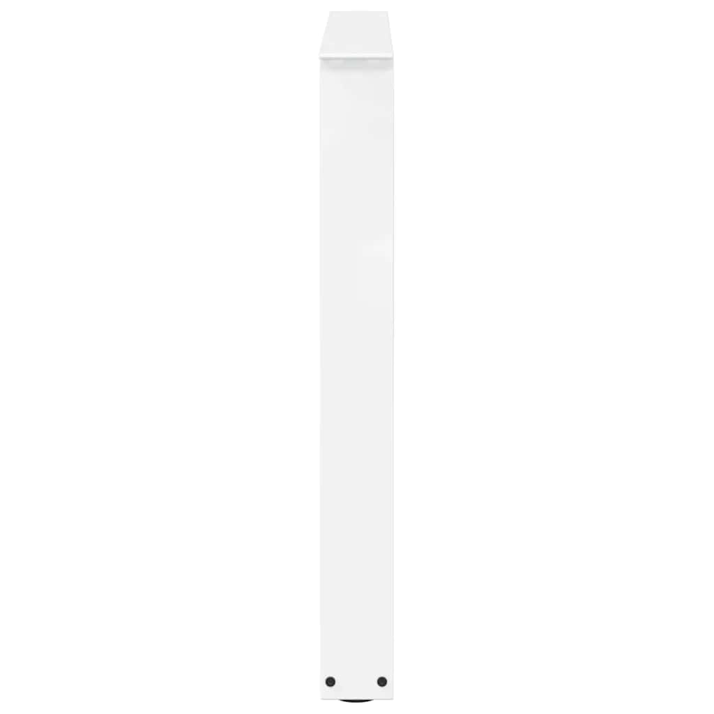 Spisebordben V-formet 2 stk hvit 80 x (72-73,3) cm stål