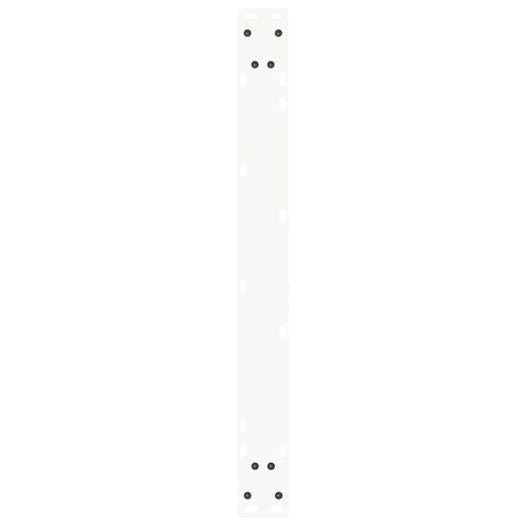 Spisebordben V-formet 2 stk hvit 80 x (72-73,3) cm stål