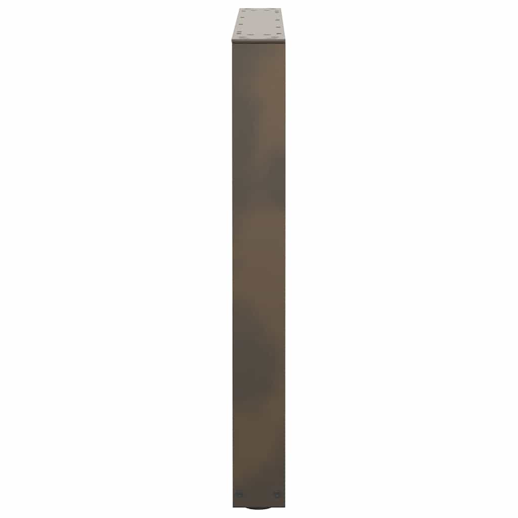 Spisebordben V-formet 2 stk naturstål 80 x (72-73,3) cm stål