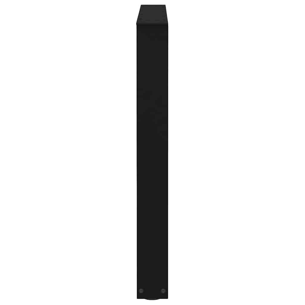 Spisebordben V-formet 2 stk svart 90 x (72-73,3) cm stål