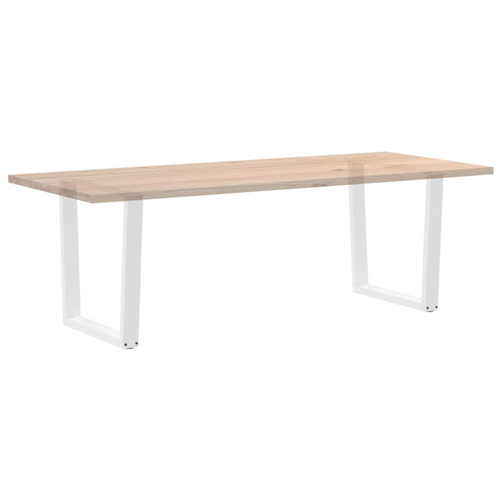 Spisebordben V-formet 2 stk hvit 90 x (72-73,3) cm stål