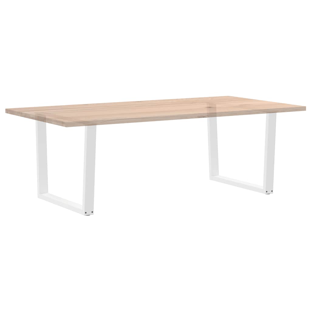 Spisebordben V-formet 2 stk hvit 100x(72-73,3) cm stål