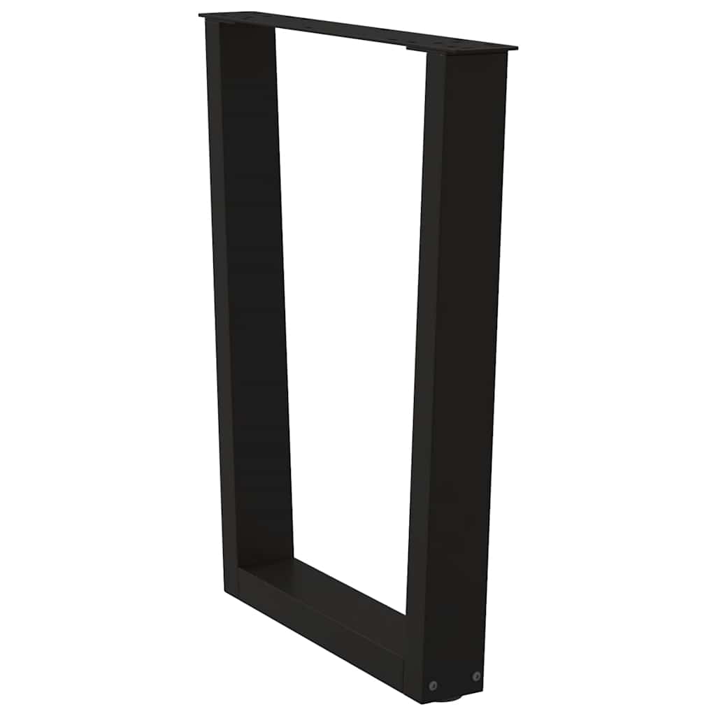 Spisebordben V-formet 3 stk svart 70 x (72-73,3) cm stål