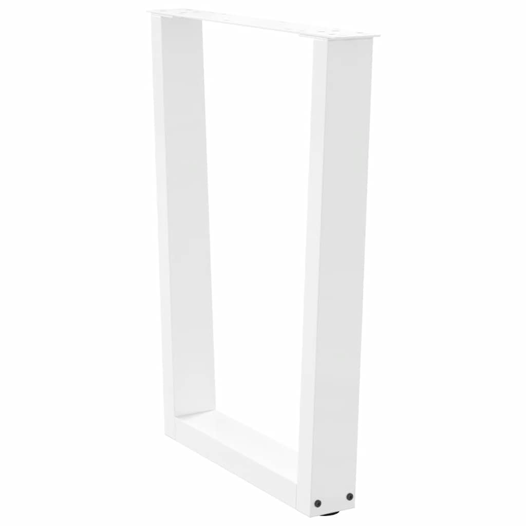 Spisebordben V-formet 3 stk hvit 70 x (72-73,3) cm stål