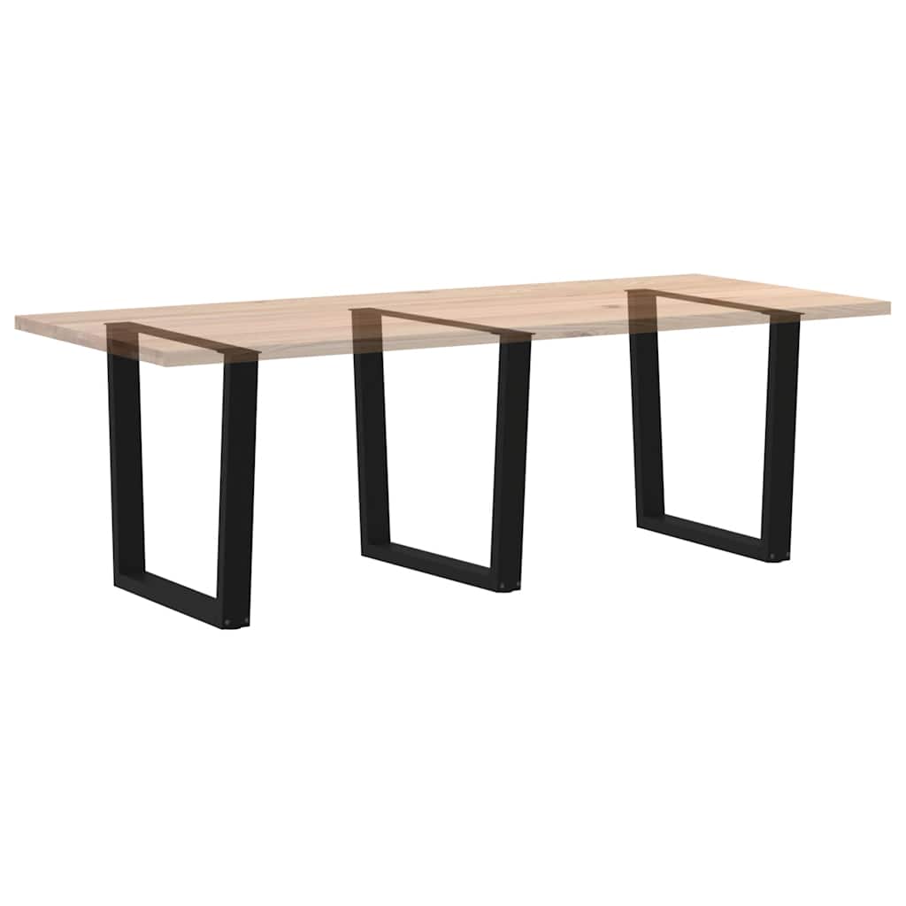 Spisebordben V-formet 3 stk svart 80 x (72-73,3) cm stål