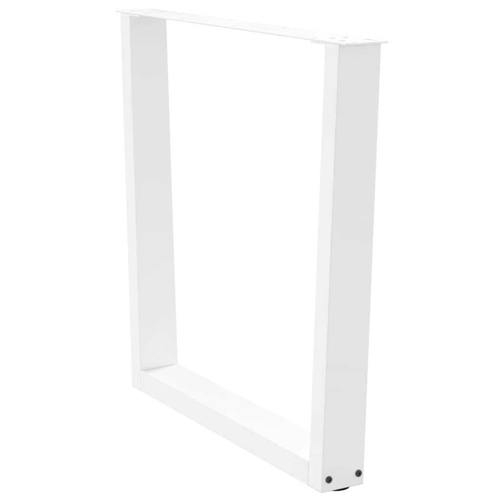 Spisebordben V-formet 3 stk hvit 80 x (72-73,3) cm stål