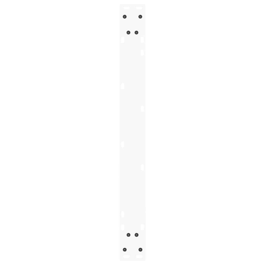 Spisebordben V-formet 3 stk hvit 80 x (72-73,3) cm stål