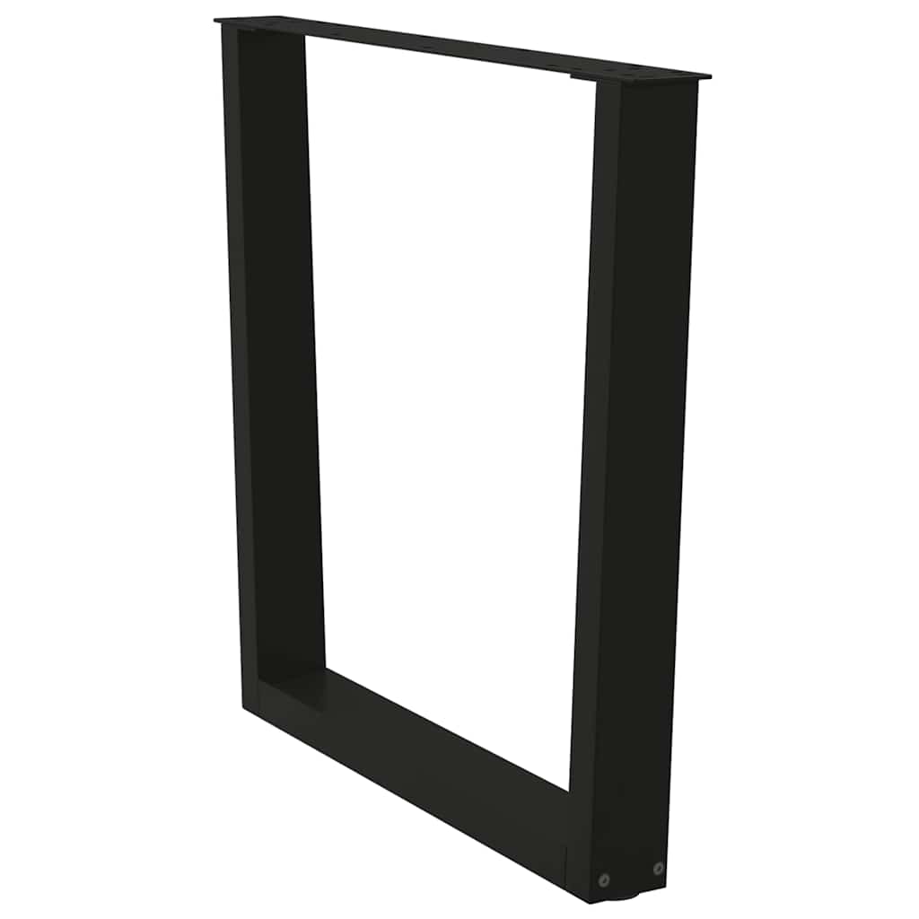 Spisebordben V-formet 3 stk svart 90 x (72-73,3) cm stål