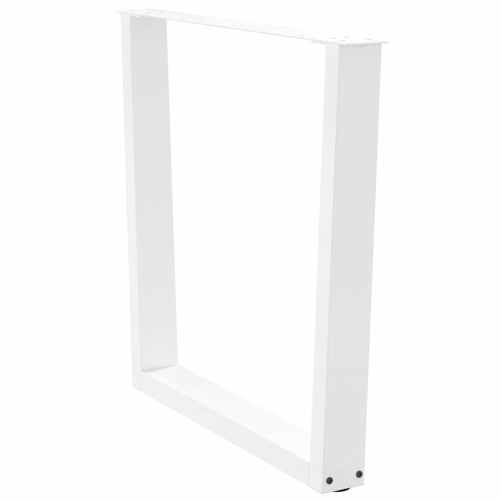 Spisebordben V-formet 3 stk hvit 90 x (72-73,3) cm stål