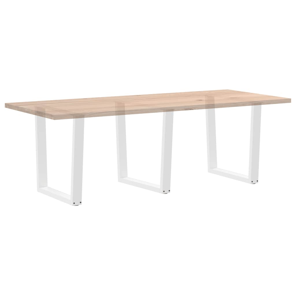 Spisebordben V-formet 3 stk hvit 90 x (72-73,3) cm stål
