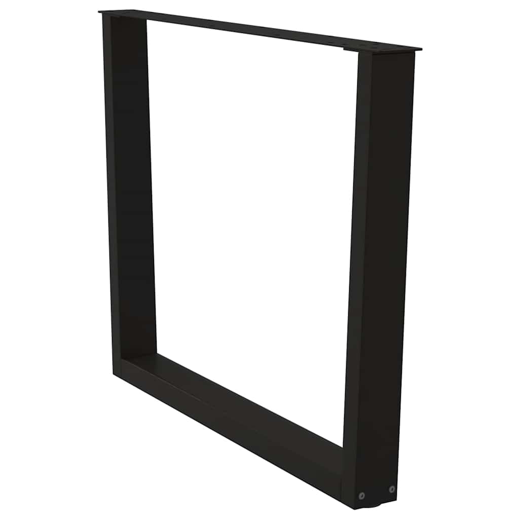Spisebordben V-formet 3 stk svart 100x(72-73,3) cm stål