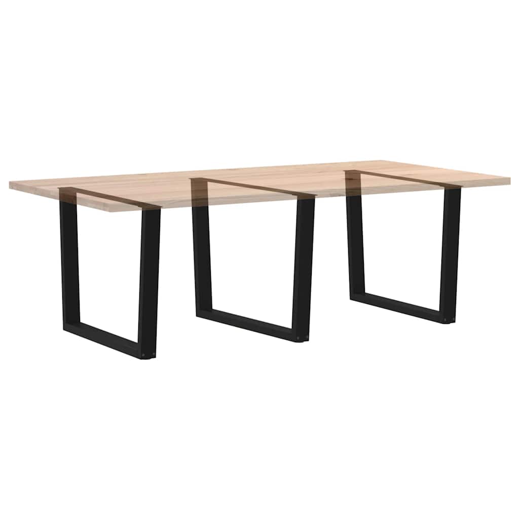 Spisebordben V-formet 3 stk svart 100x(72-73,3) cm stål