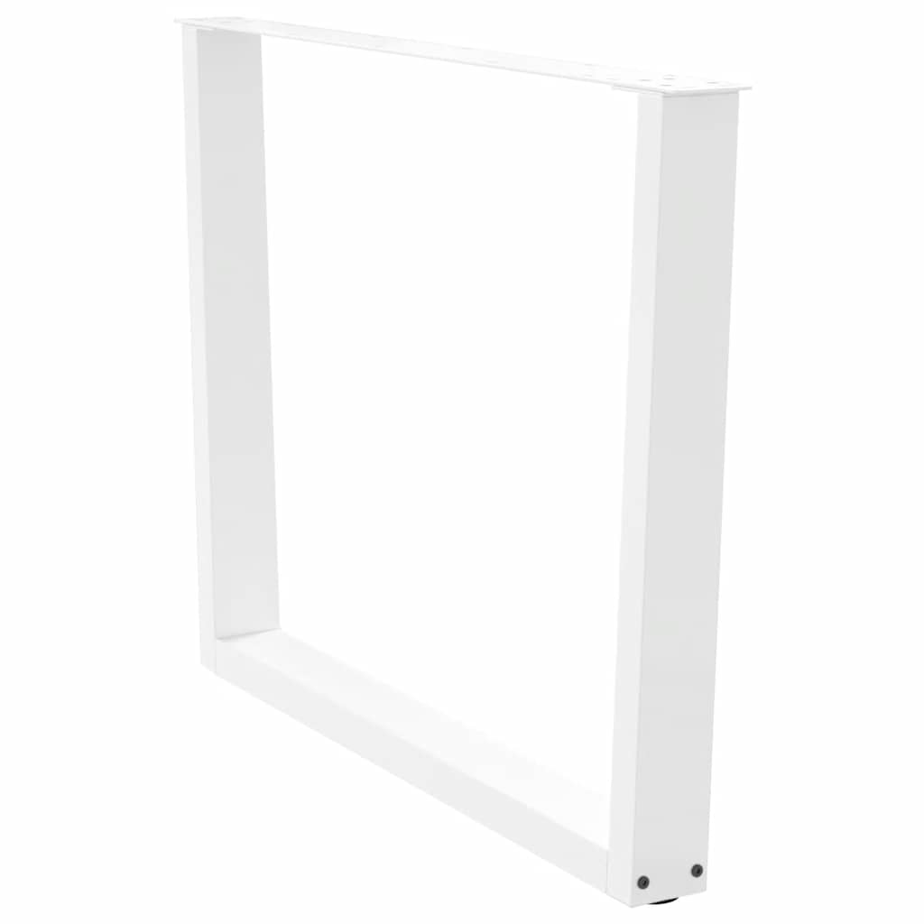 Spisebordben V-formet 3 stk hvit 100x(72-73,3) cm stål