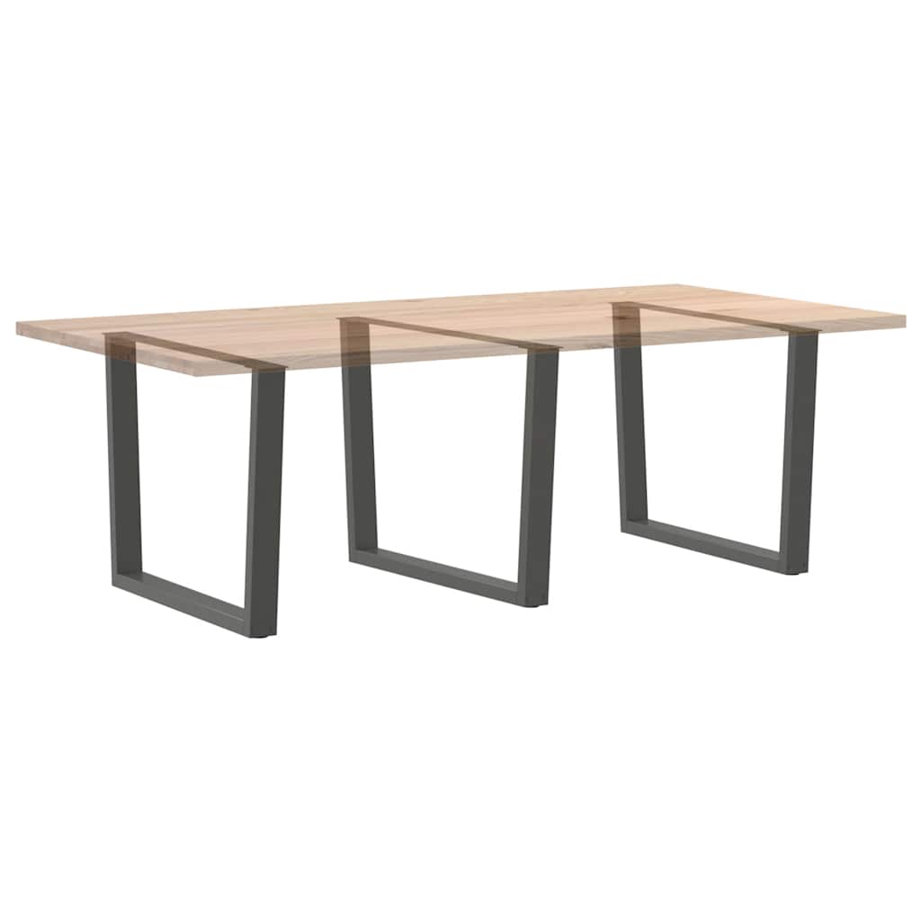Spisebordben V-formet 3 stk antrasitt 100x(72-73,3) cm stål