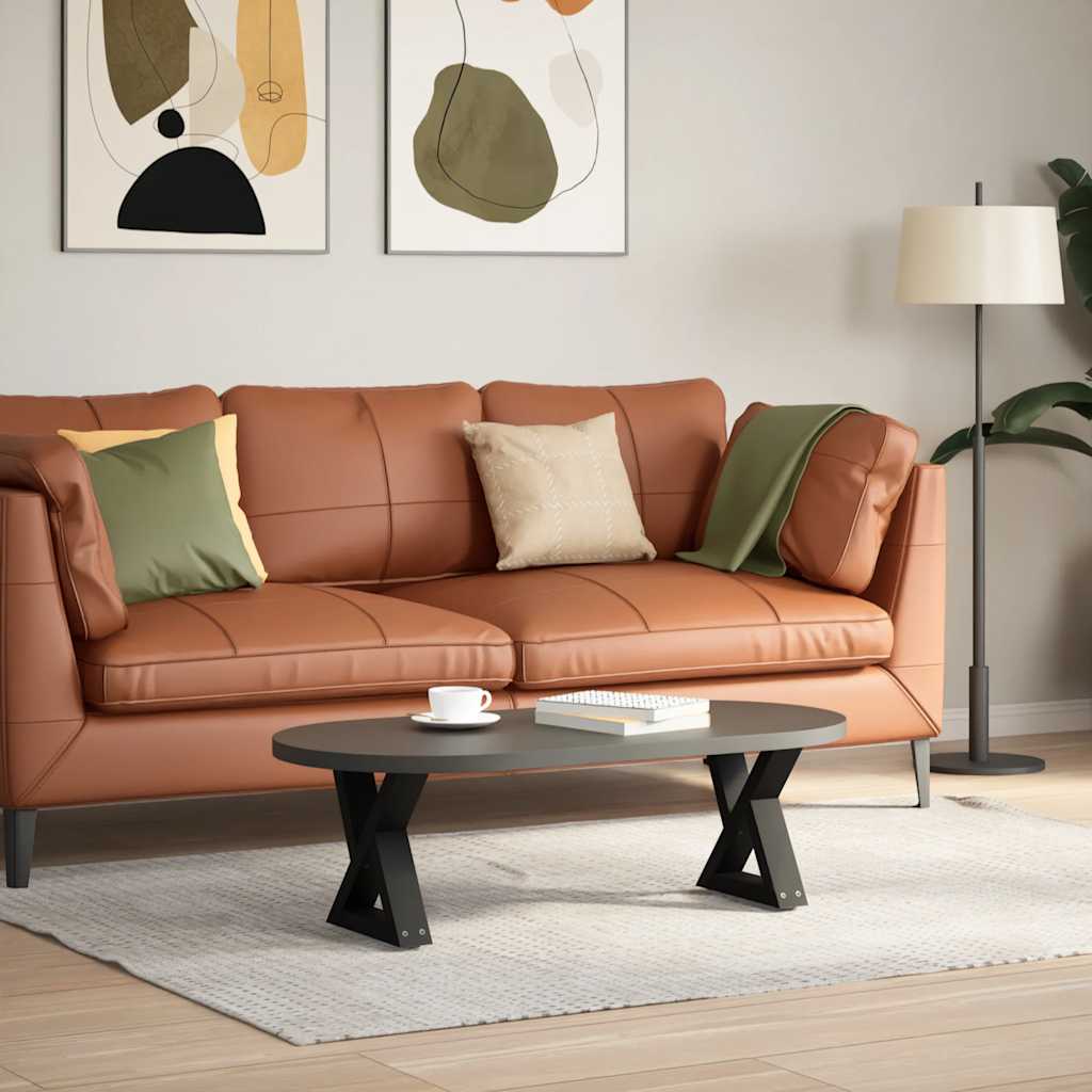 Salongbordben 2 stk svart 30x(30-31,3) cm stål