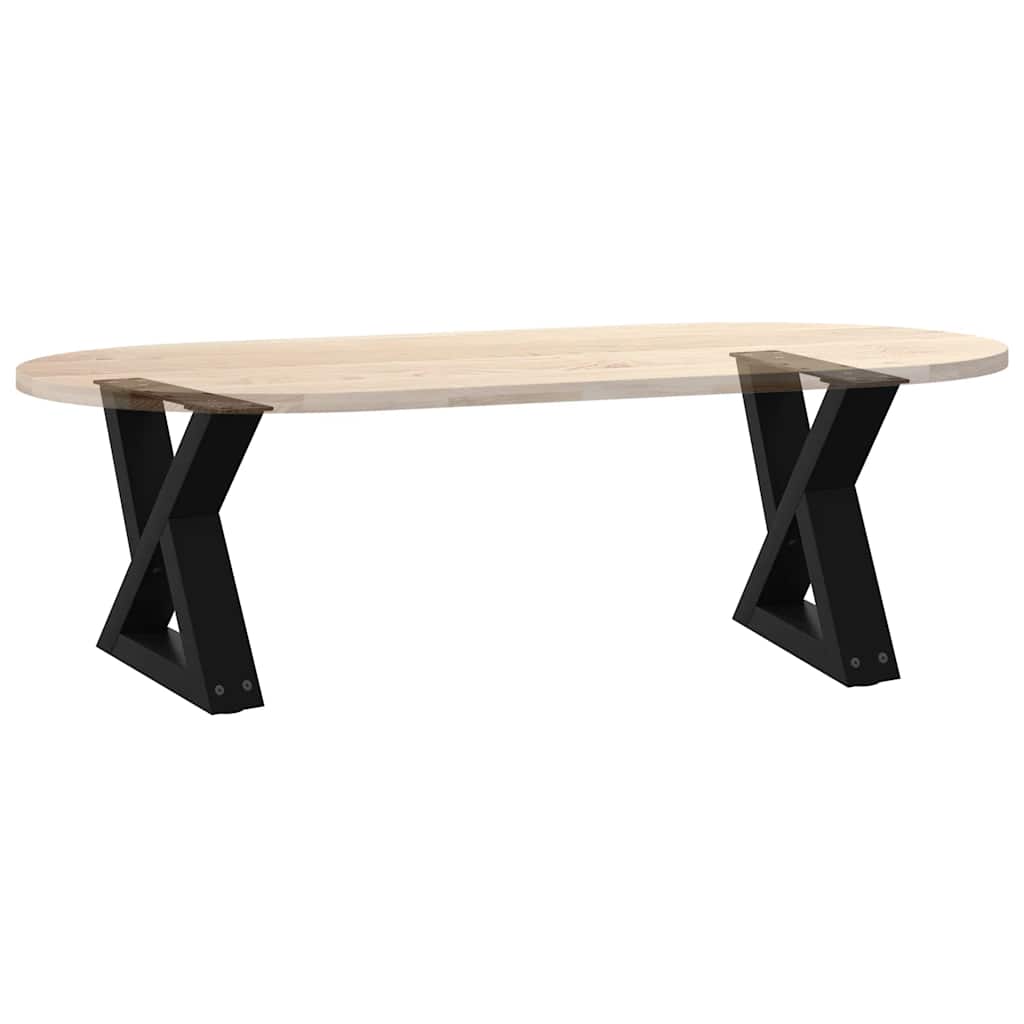 Salongbordben 2 stk svart 30x(30-31,3) cm stål