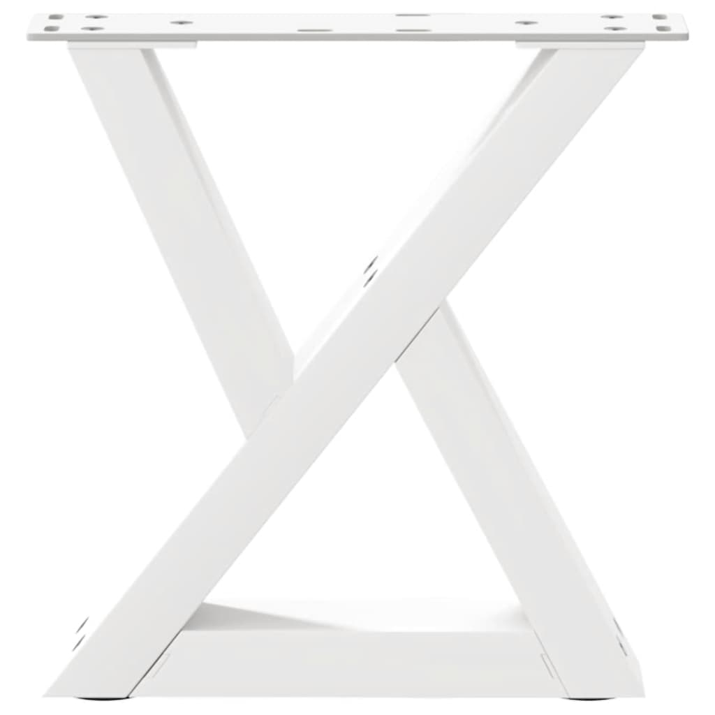 Salongbordben 2 stk hvite 30x(30-31,3) cm stål
