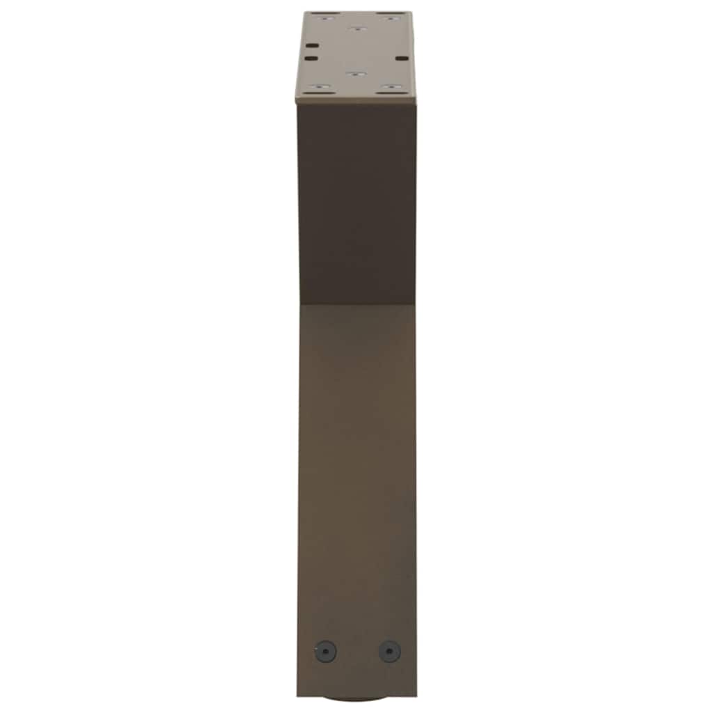 Salongbordben 2 stk naturstål 30x(30-31,3) cm stål