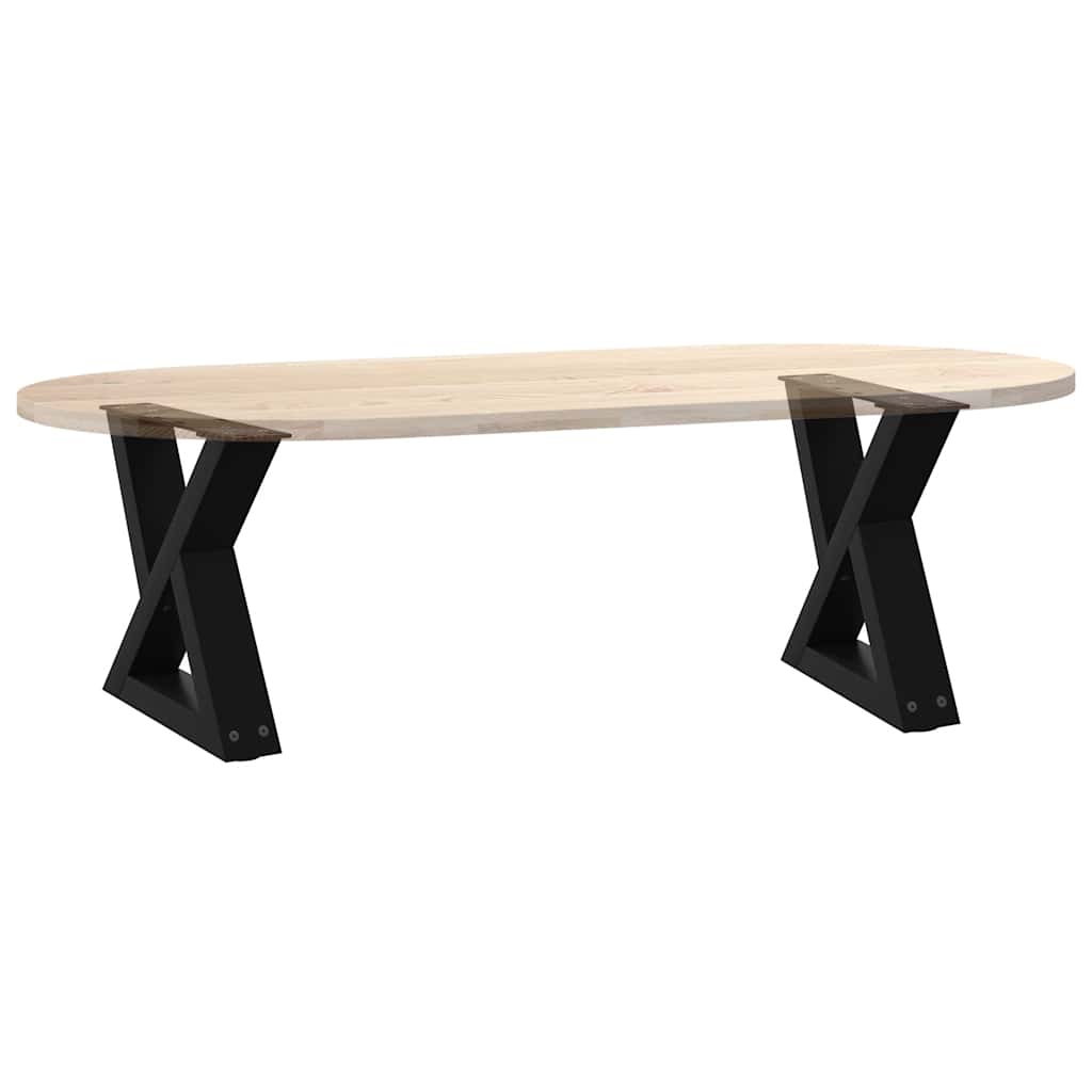 Salongbordben 2 stk svart 40x(30-31,3) cm stål