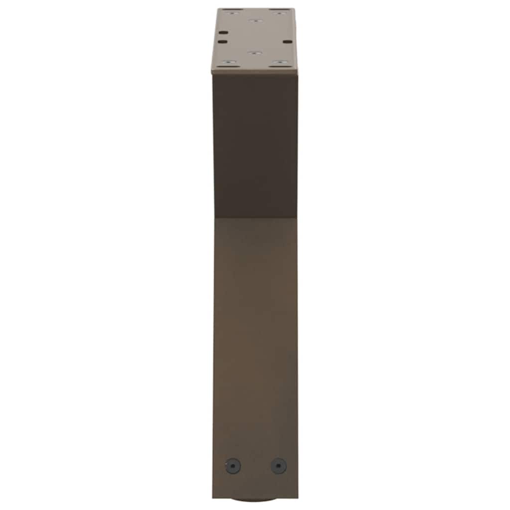Salongbordben 2 stk naturstål 40x(30-31,3) cm stål