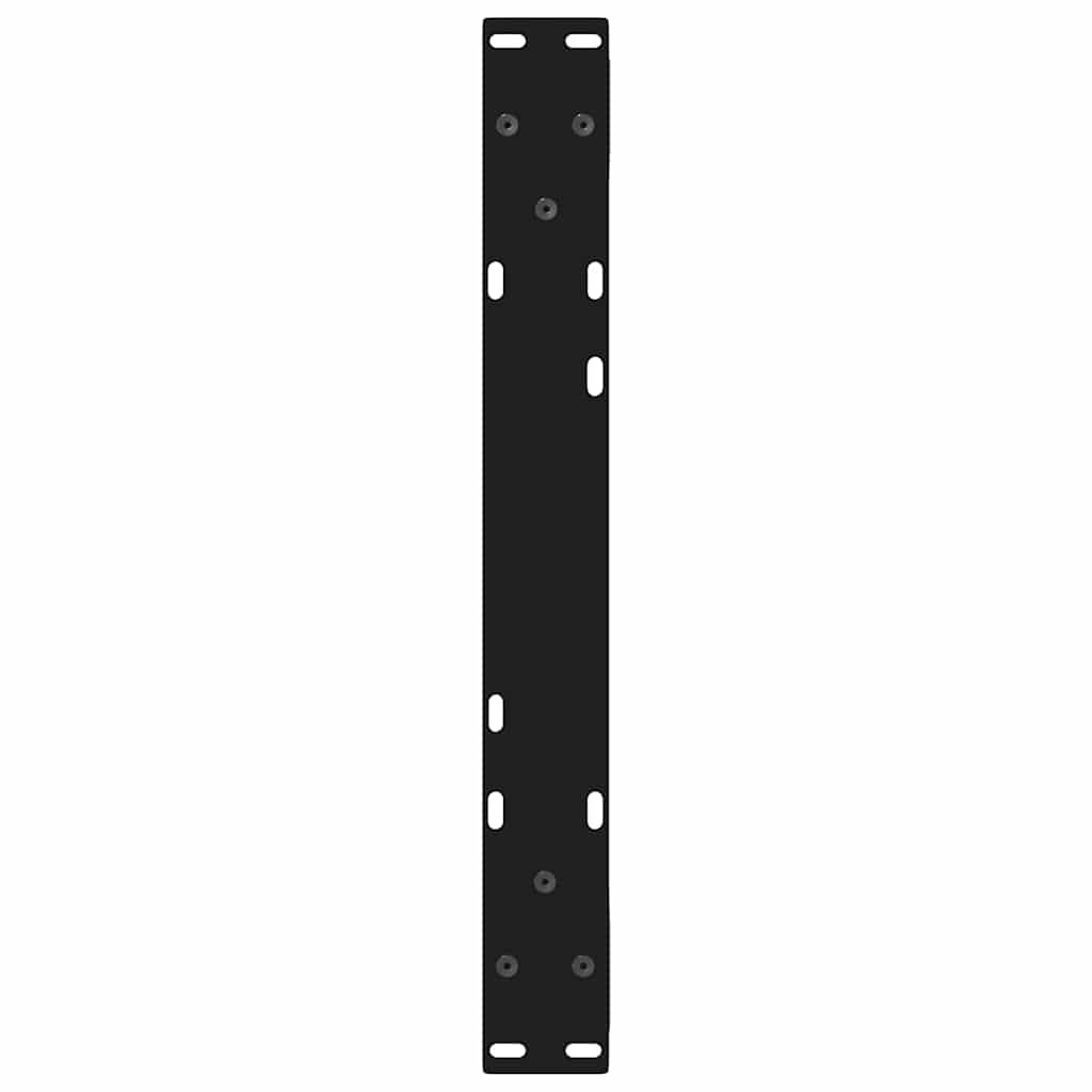 Salongbordben 2 stk svart 50x(30-31,3) cm stål