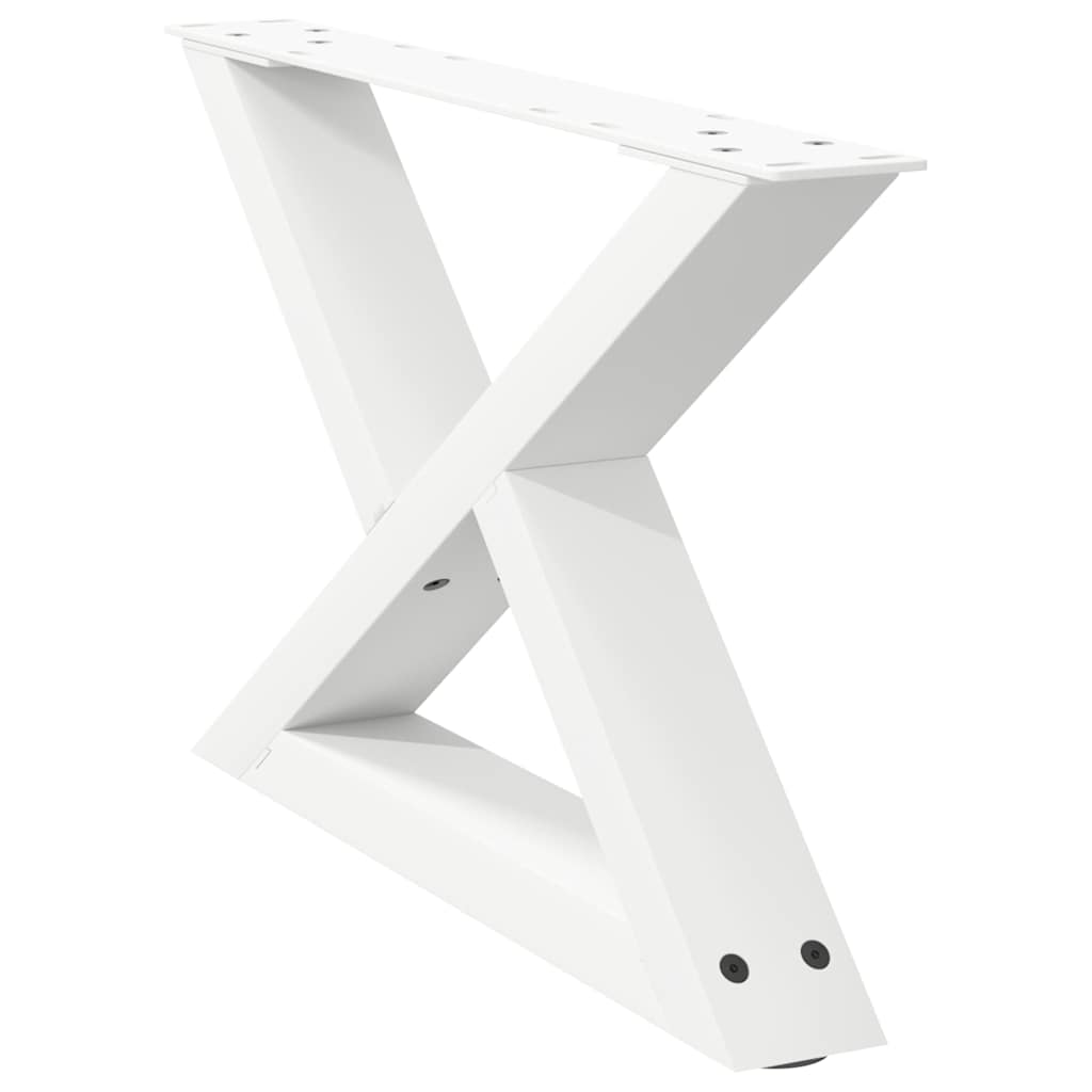 Salongbordben 2 stk hvite 50x(30-31,3) cm stål