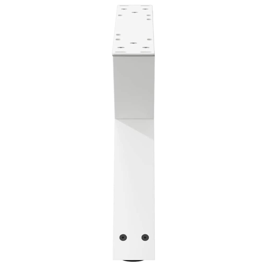 Salongbordben 2 stk hvite 50x(30-31,3) cm stål