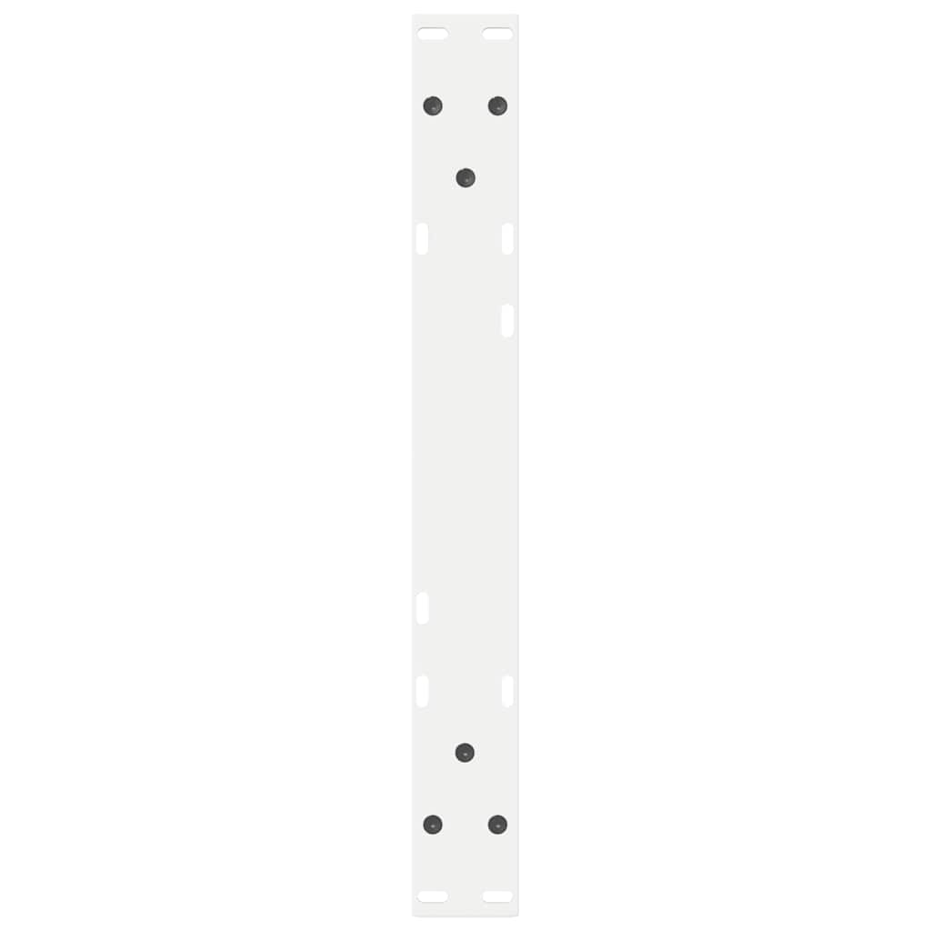 Salongbordben 2 stk hvite 50x(30-31,3) cm stål
