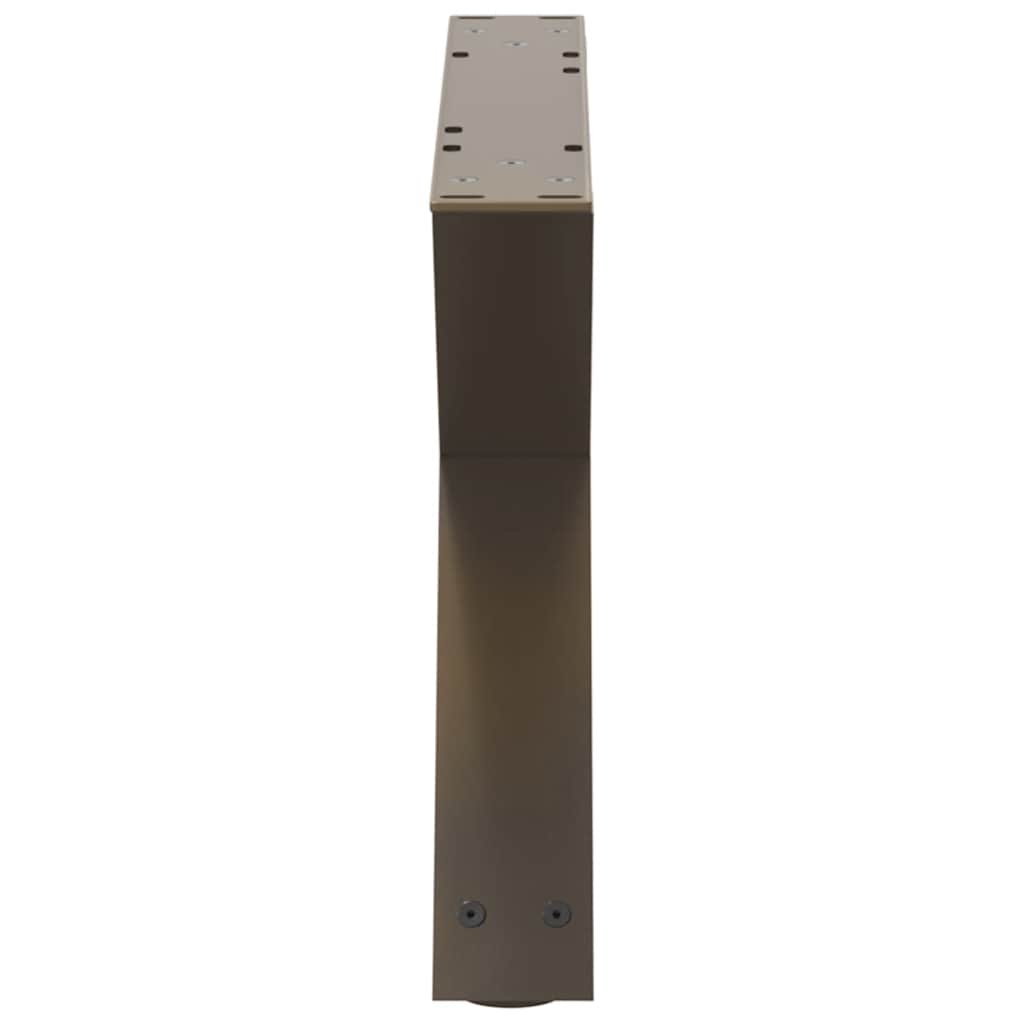 Salongbordben 2 stk naturstål 50x(30-31,3) cm stål