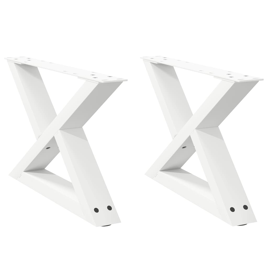 Salongbordben 2 stk hvite 60 x (30-31,3) cm stål