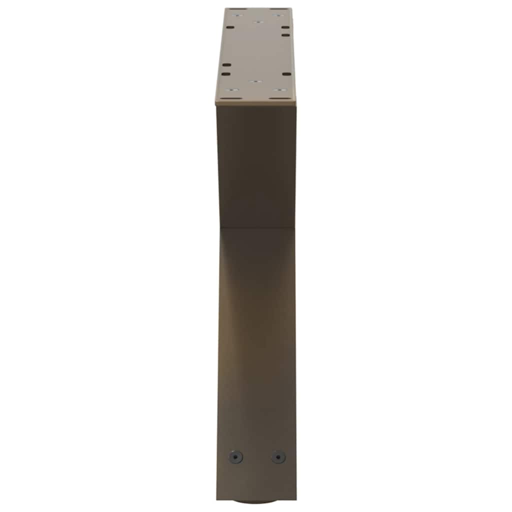 Salongbordben 2 stk naturstål 60 x (30-31,3) cm stål