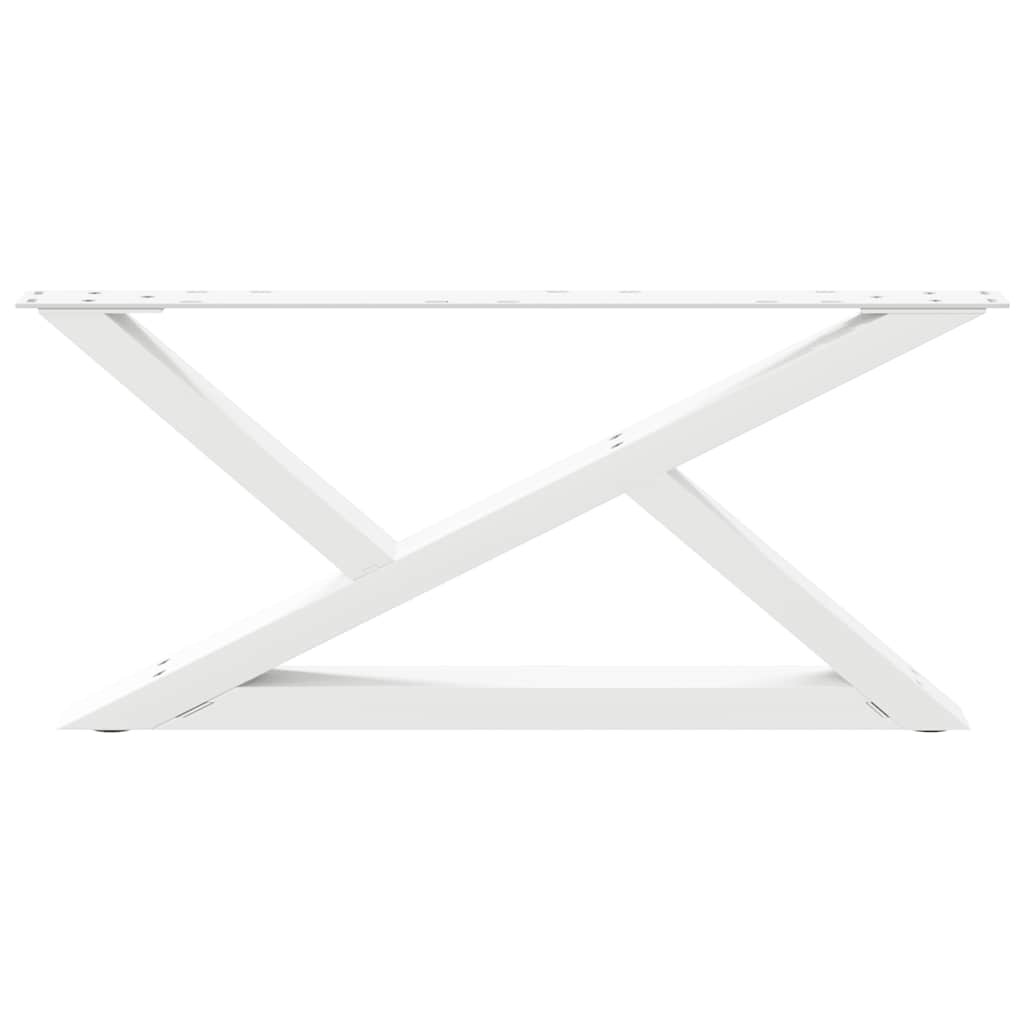 Salongbordben 2 stk hvite 70 x (30-31,3) cm stål