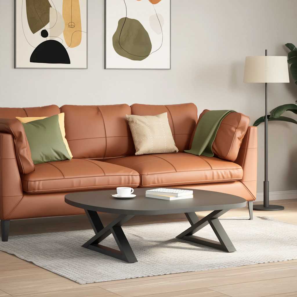 Salongbordben 2 stk antrasitt 70 x (30-31,3) cm stål