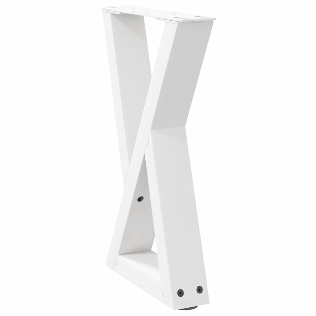 Salongbordben 2 stk hvite 28 x (42-43,3) cm stål