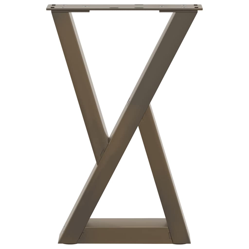Salongbordben 2 stk naturstål 28 x (42-43,3) cm stål