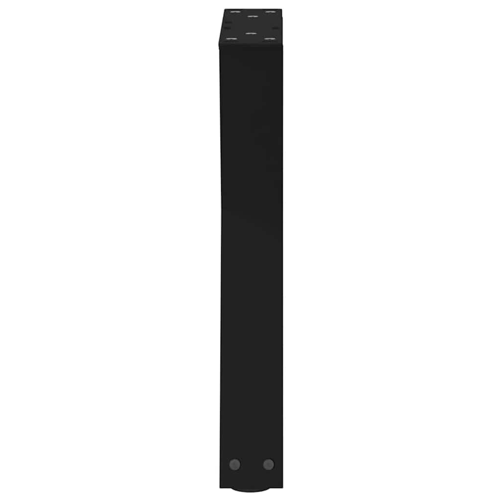 Salongbordben 2 stk svart 38 x (42-43,3) cm stål