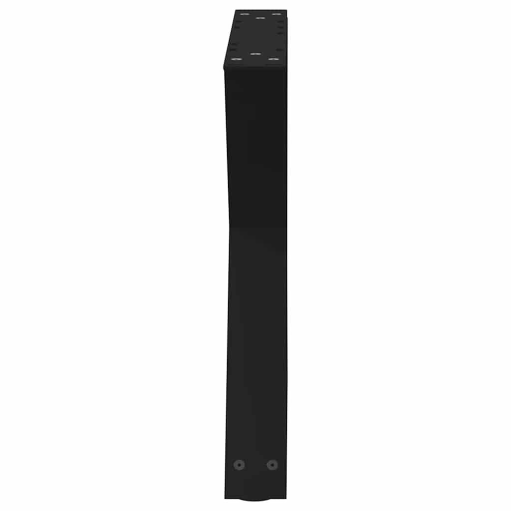 Salongbordben 2 stk svart 50x(42-43,3) cm stål