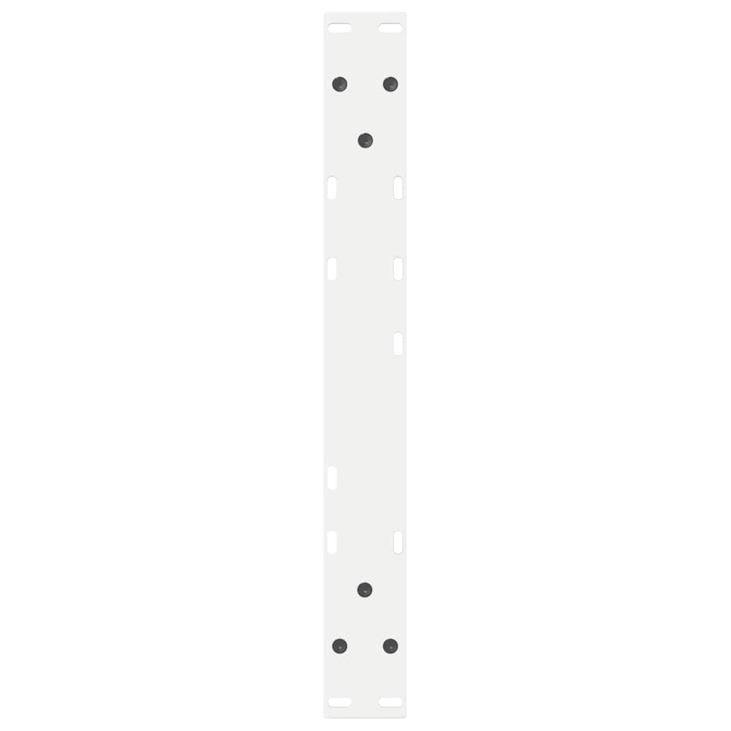 Salongbordben 2 stk hvite 50x(42-43,3) cm stål
