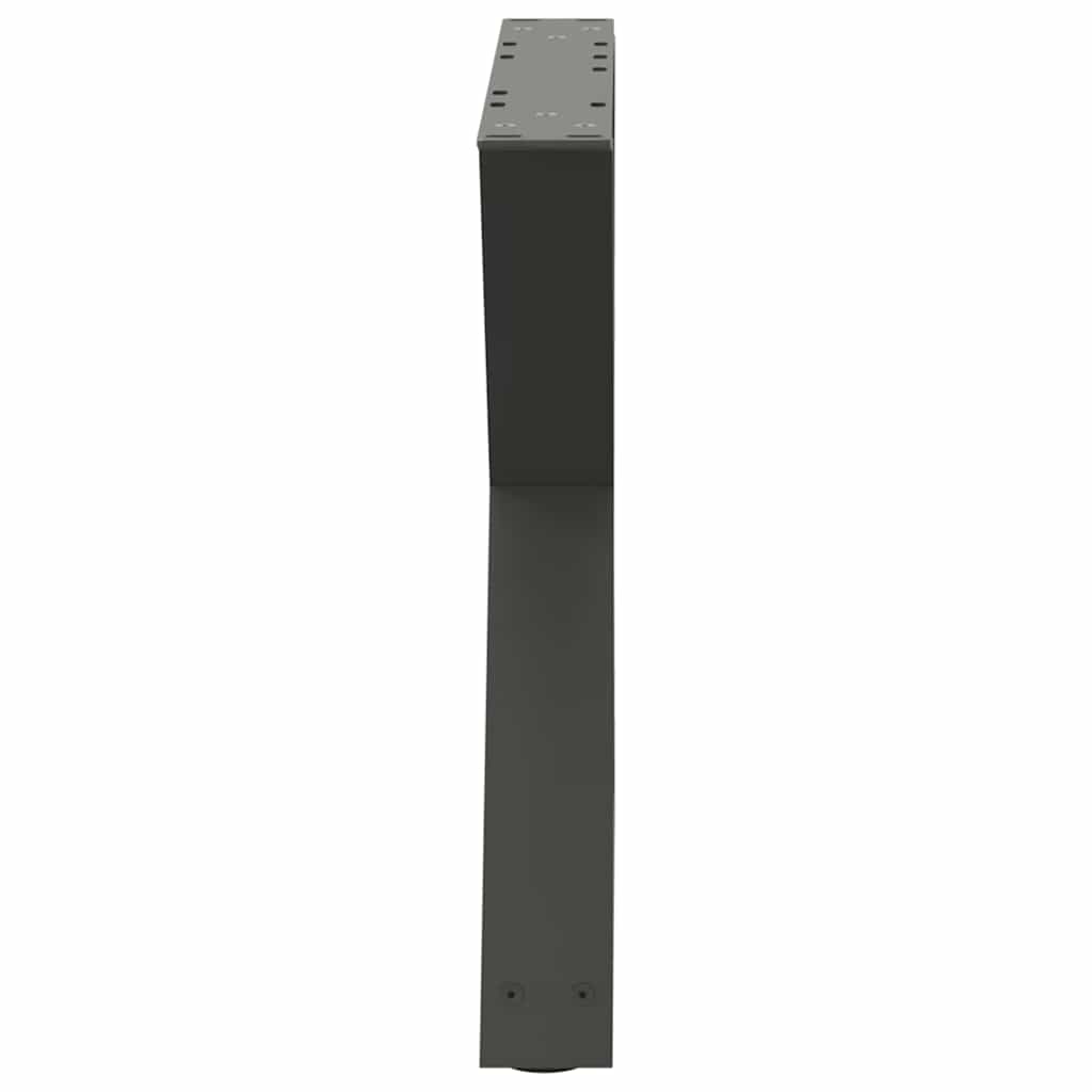 Salongbordben 2 stk antrasitt 50x(42-43,3) cm stål