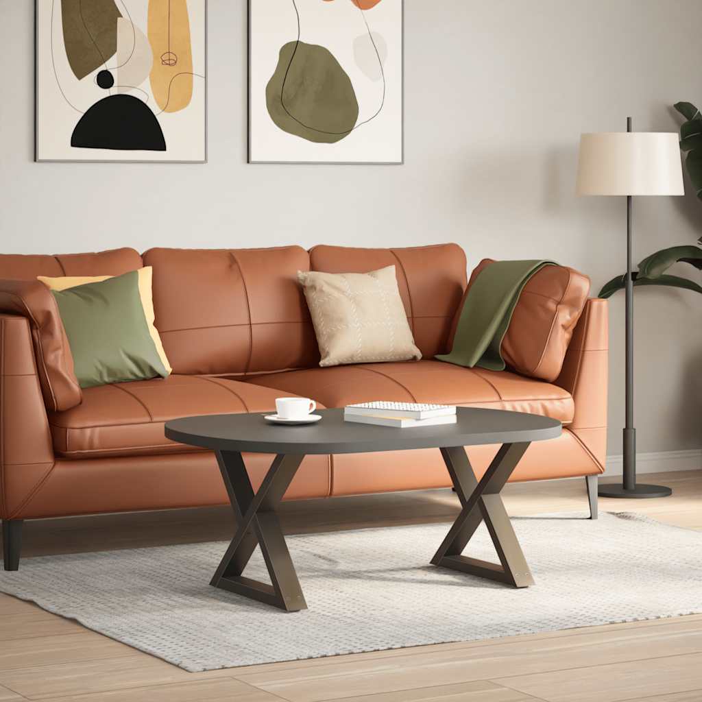 Salongbordben 2 stk naturstål 50x(42-43,3) cm stål